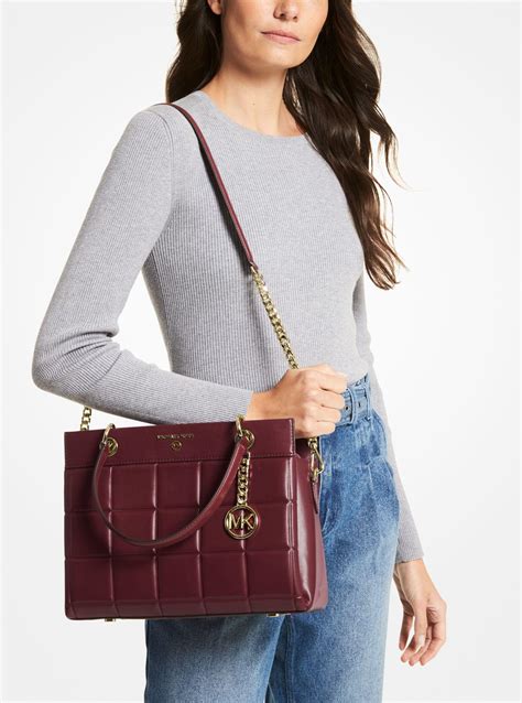 michael michael kors venice quilted leather satchel|macy's michael kors.